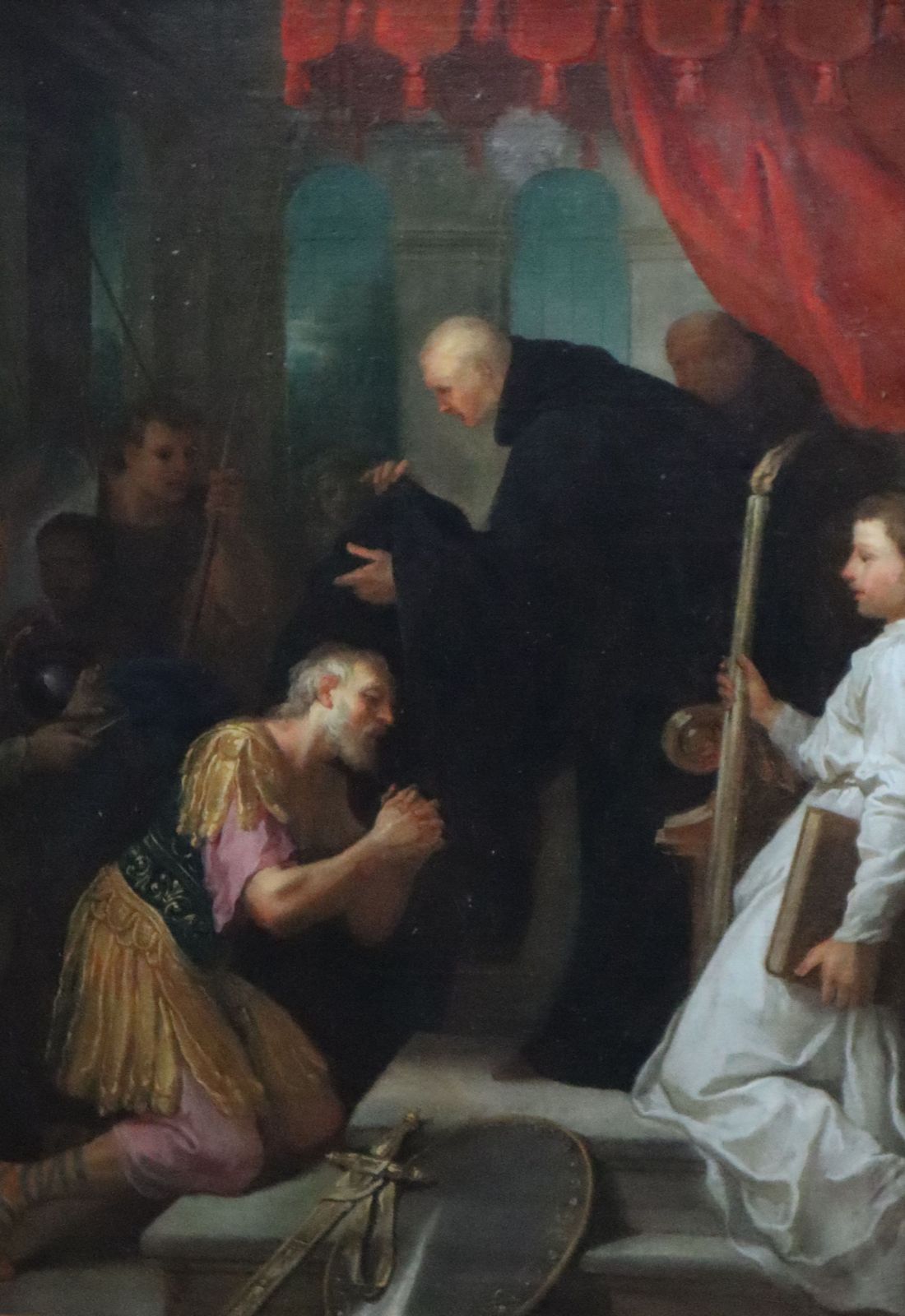 Bon Boulogne: Die Einsegnung Angiliberts durch Bischof Symphorianus von Autun, 1690, in der Kirche des ehemaligen Klosters in Saint-Riquier