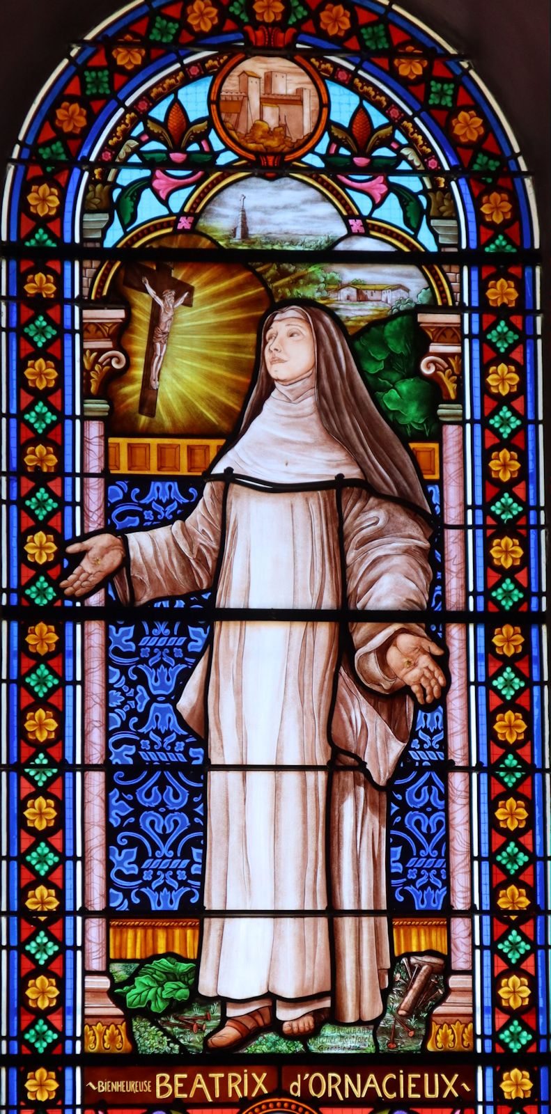 Glasfenster in der Pfarrkirche in Ornacieux