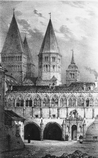 Die Reste des Klosters von Cluny nach der Zerstörung in Folge der Französischen Revolution