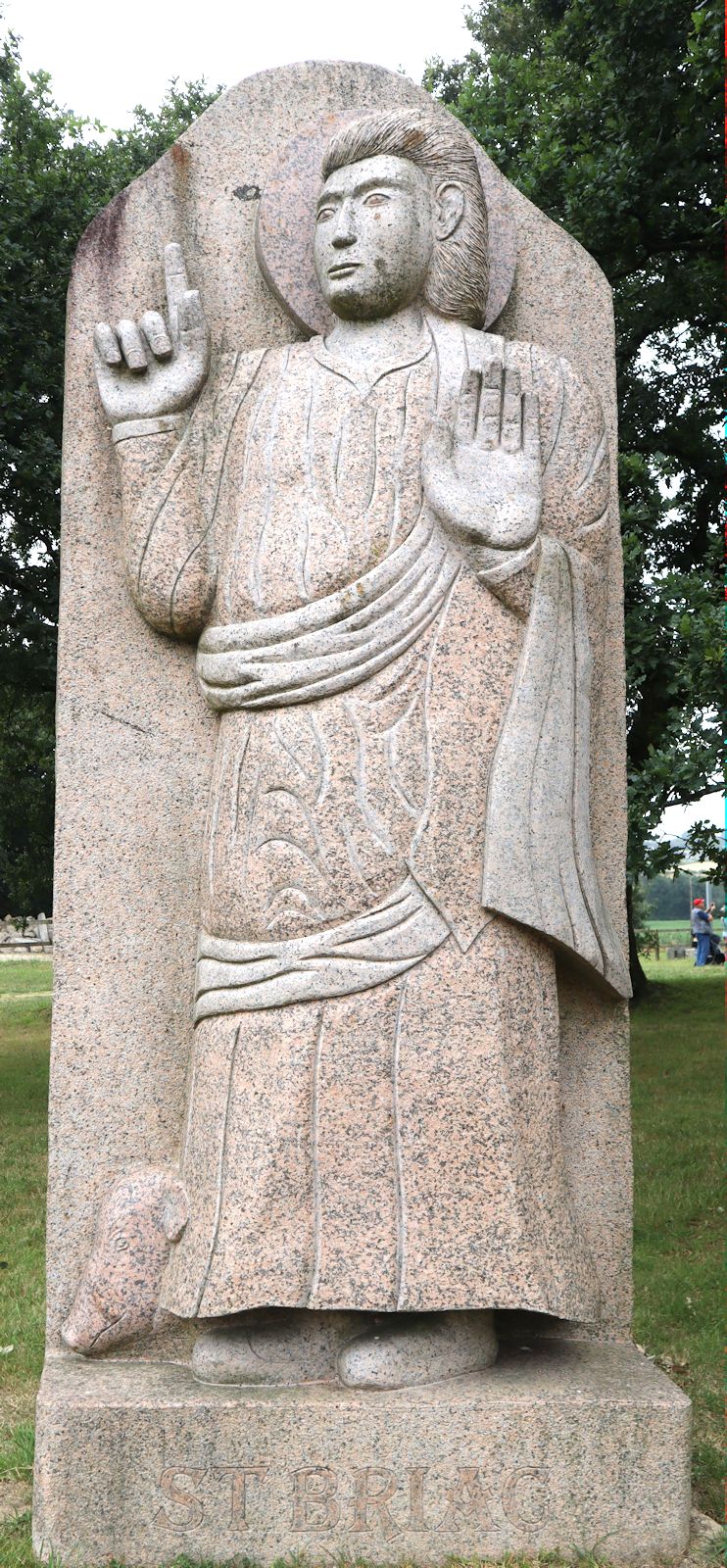 Seenu Shanmugam, Gabrielle Shanmugam: Statue, 2018, im &bdquo;Vallée des Saints&rdquo; nahe Carnoët bei Saint-Brieuc