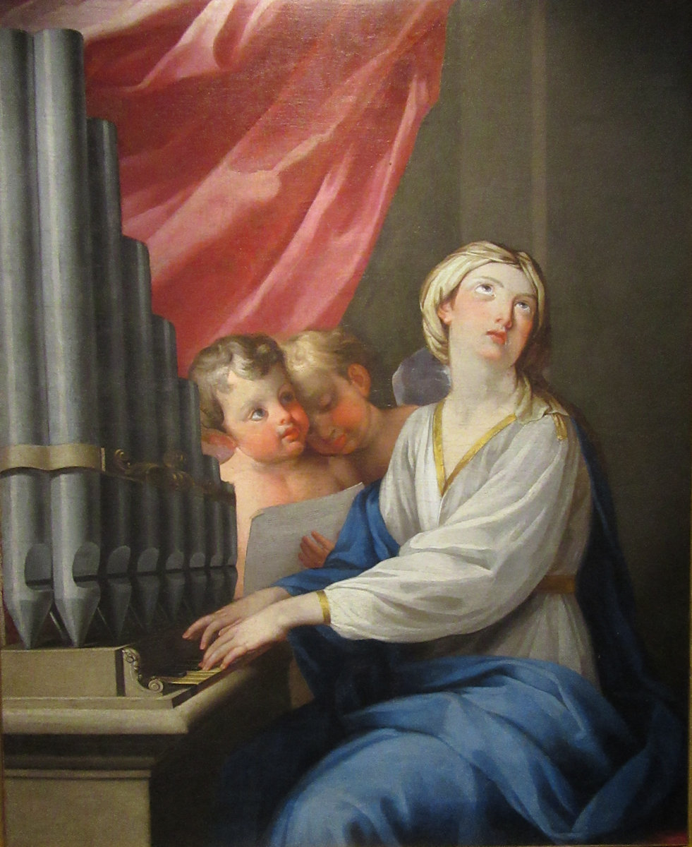 italienischer Künstler: Cäcilia, 17. Jahrhundert, im Museum Santa Teresa in Alba de Tormes