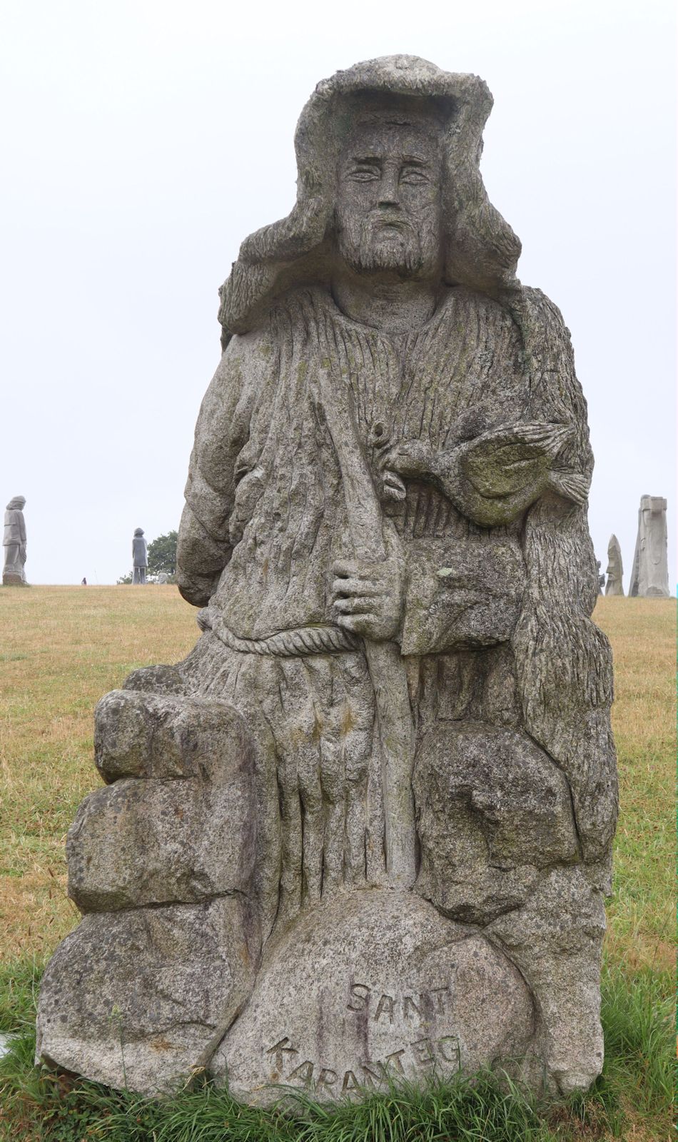 Norbert Le Gall: Statue, 2011, im &bdquo;Vallée des Saints&rdquo; nahe Carnoët bei Saint-Brieuc