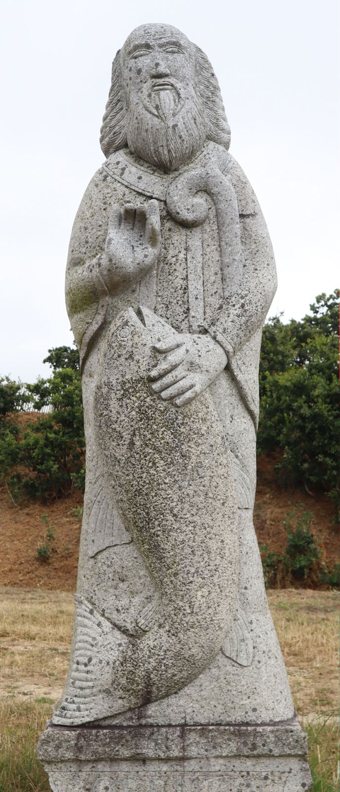 Seenu Shanmugam: Statue, 2009, im &bdquo;Vallée des Saints&rdquo; nahe Carnoët bei Saint-Brieuc