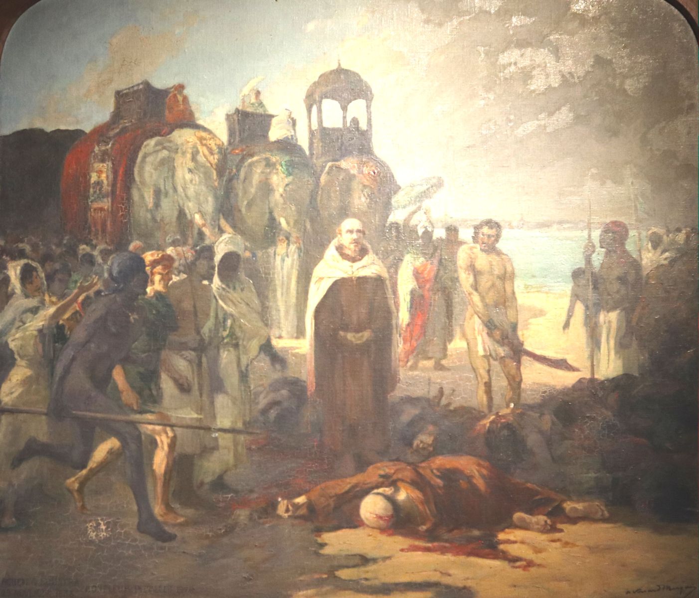 Adrien-Gabriel Voisard-Margerie: Dionysius' Martyrium, 1926, in der Kirche Sainte-Catherine in Honfleur