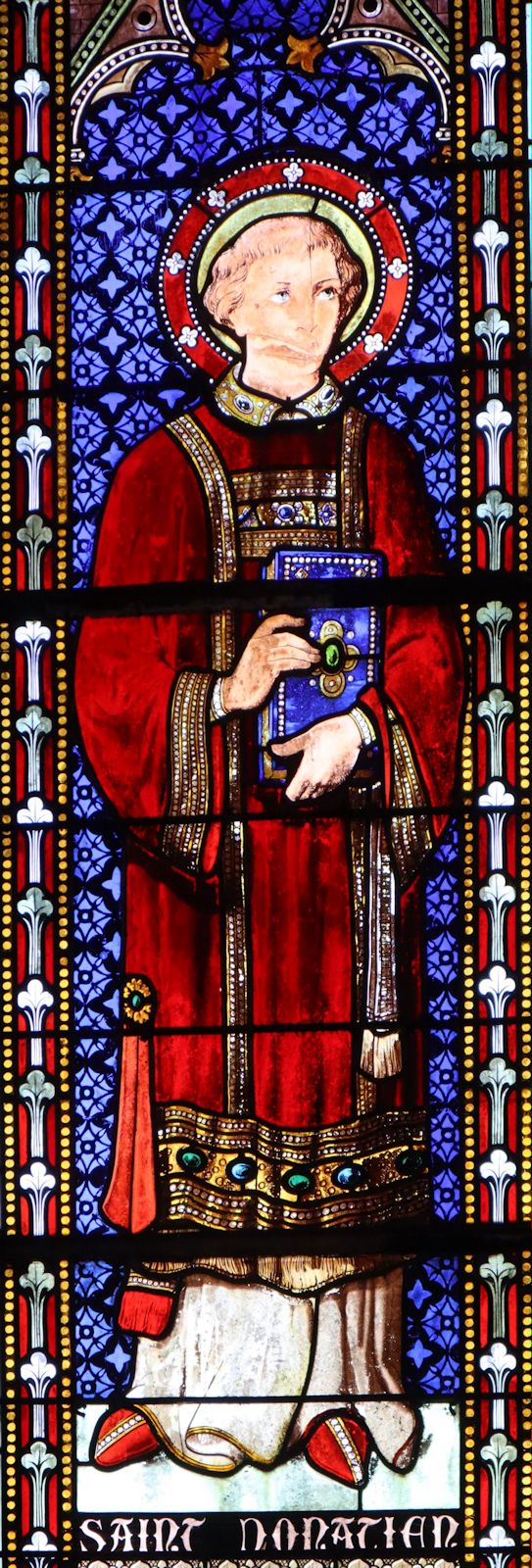 Glasfenster, 19. Jahrhundert, in der Pfarrkirche in Saint-Memmie