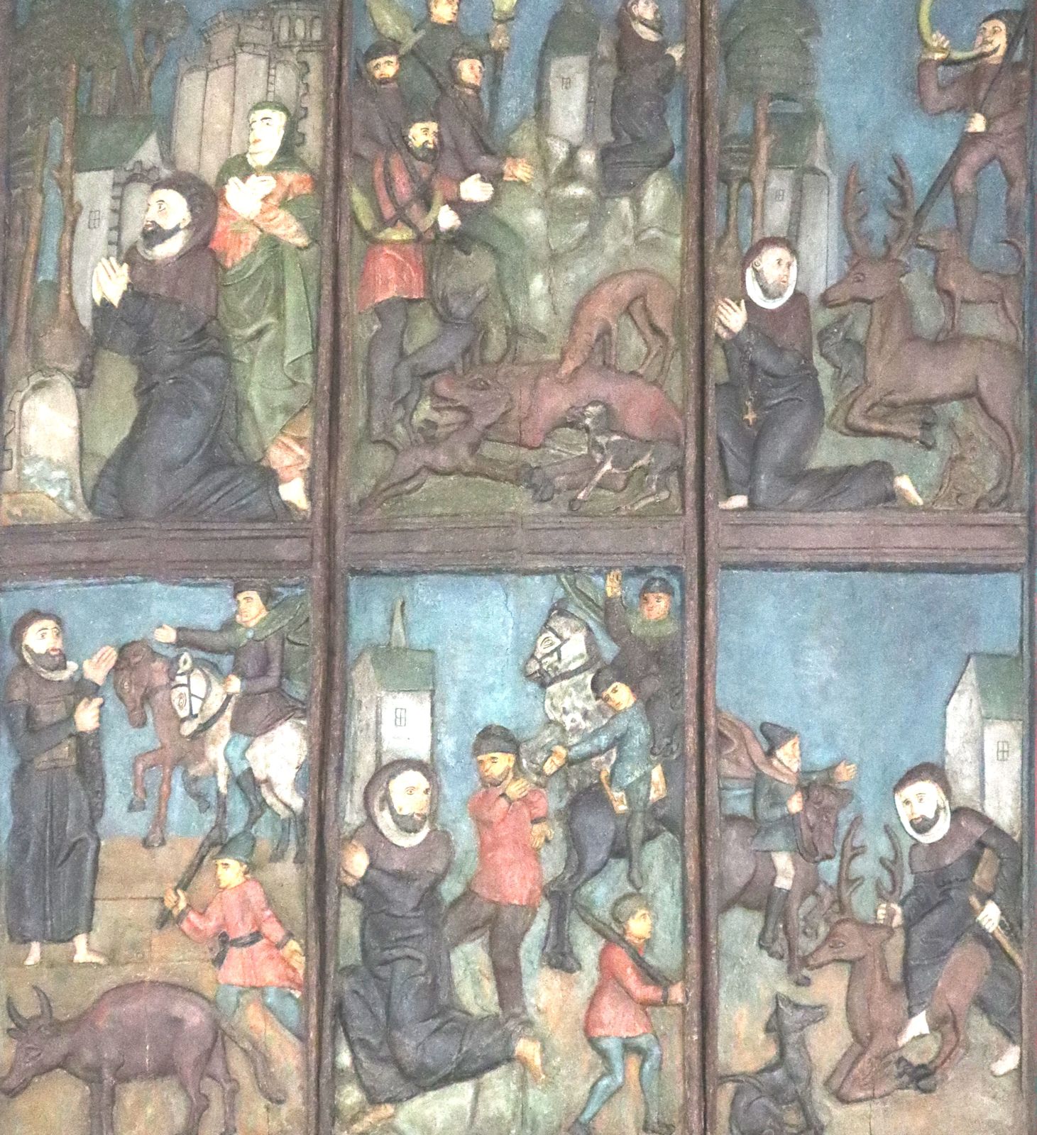 Bildtafeln: Szenen aus Ederns Leben, um 1580, in der Kirche in Lannédern