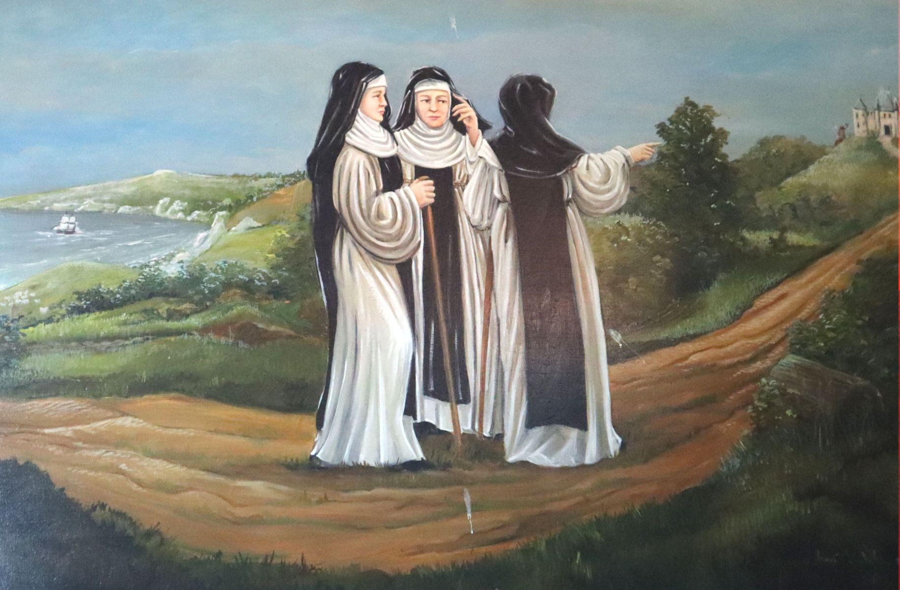 Bild, 1827, in der Kapelle der drei Jungfrauen in Caëstre