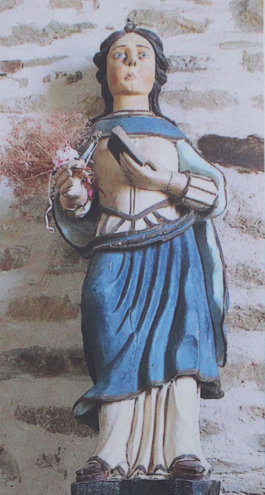 Statue in der Eurelia geweihten Kirche in Trédias bei St-Brieuc