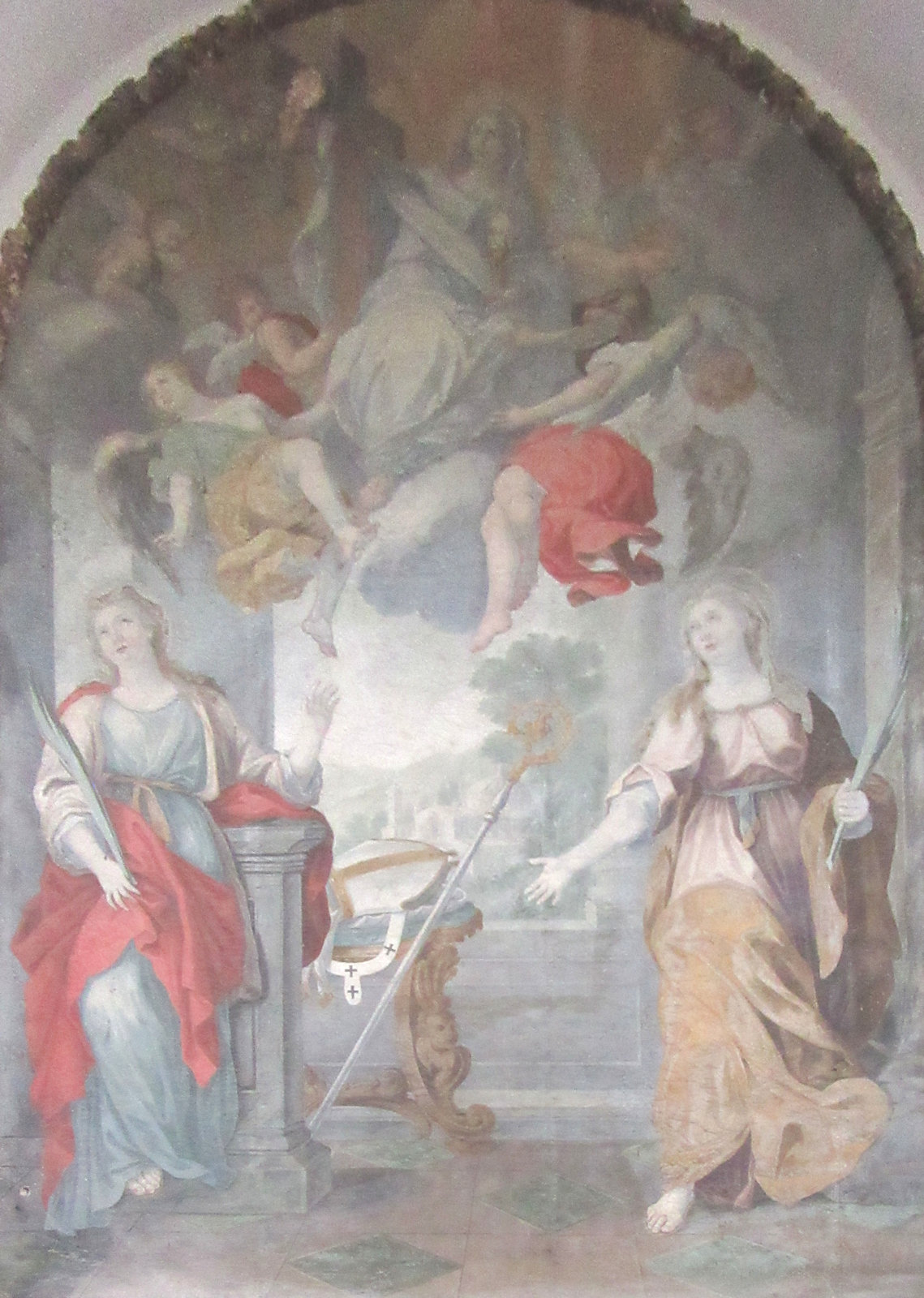 Euthalia und Epiphania, Altarbild in der utterkirche Santa Maria La Cave in Lentini