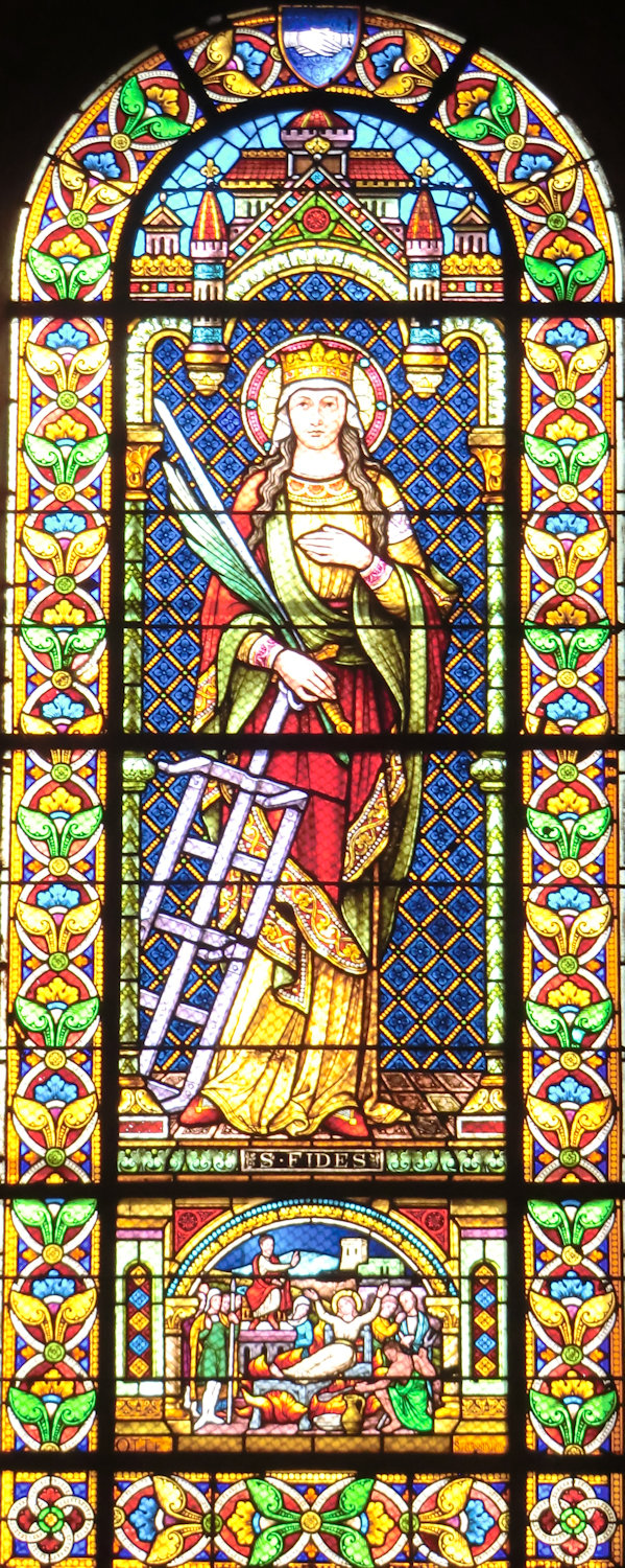 Glasfenster in der Kirche Sainte-Foy in Sélestat