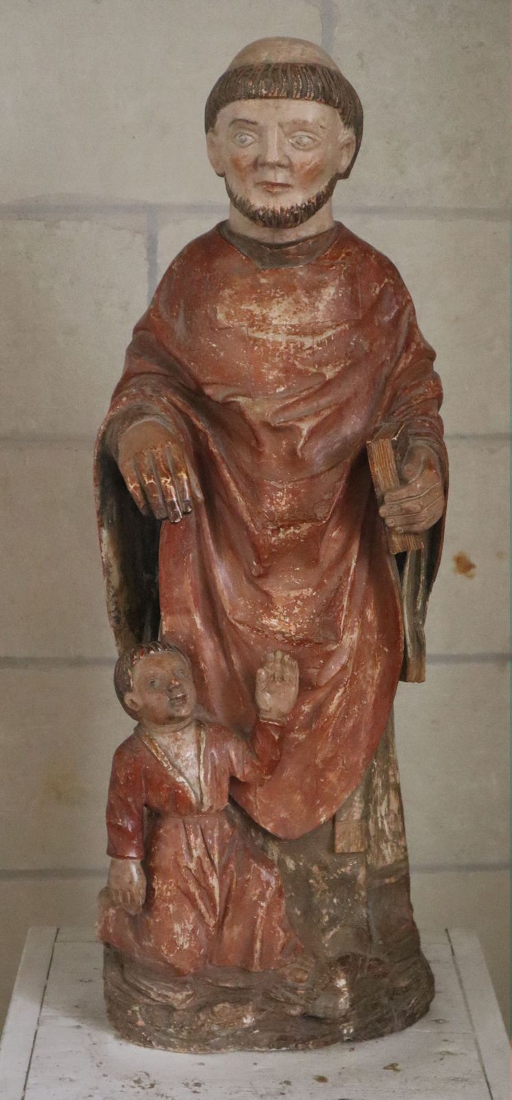 Statue, 15. Jahrhundert, in der Kirche des ehemaligen Klosters in Saint-Florent-le-Vieil