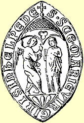 Wappen des Zisterzienserinnenklosters Helpede / Helfta aus dem 13. Jahrhundert