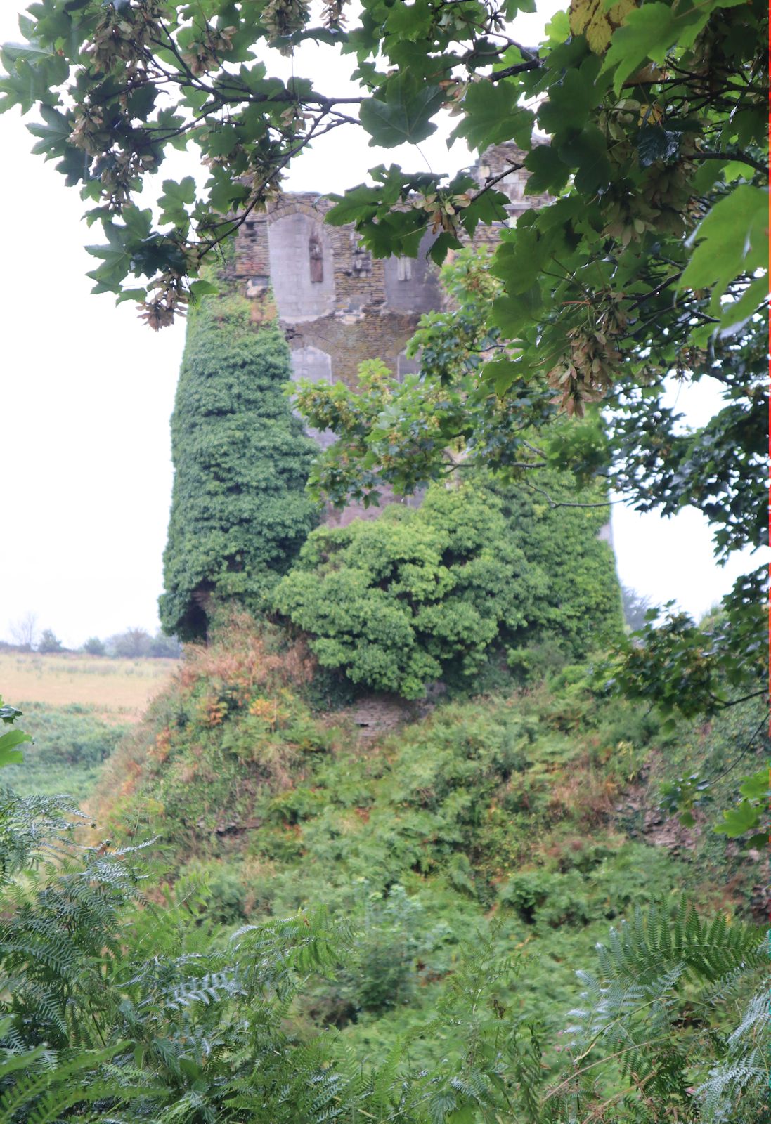 Ruine der Burg Trémazan in Kersaint, erbaut im 13./14. Jahrhundert auf einem Vorgängerbau des 6. Jahrhunderts, heute unzugänglicher Privatbesitz