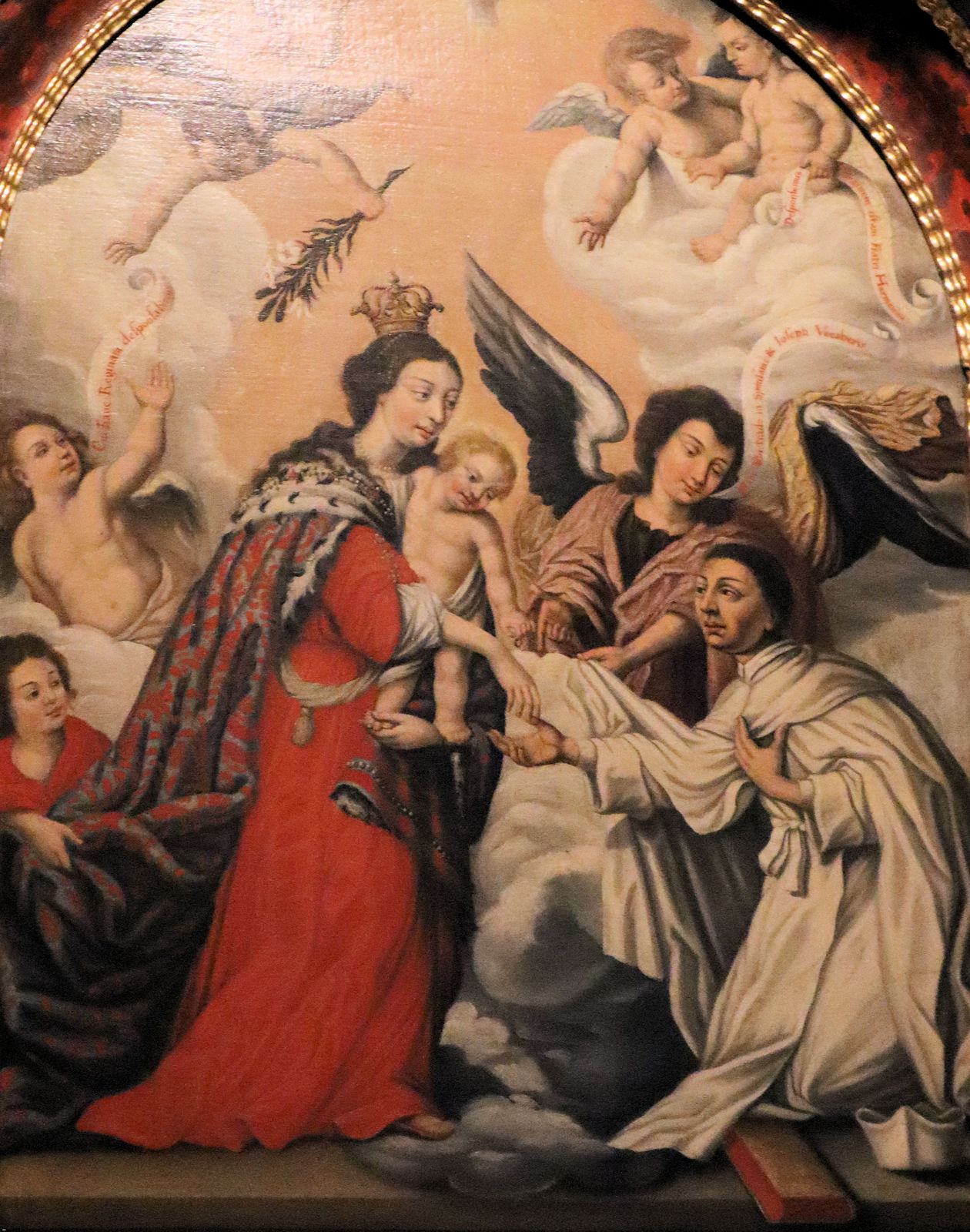 Altarbild: die mystische Vermählung von Hermann Joseph mit Maria, in der Basilika des Klosters Steinfeld