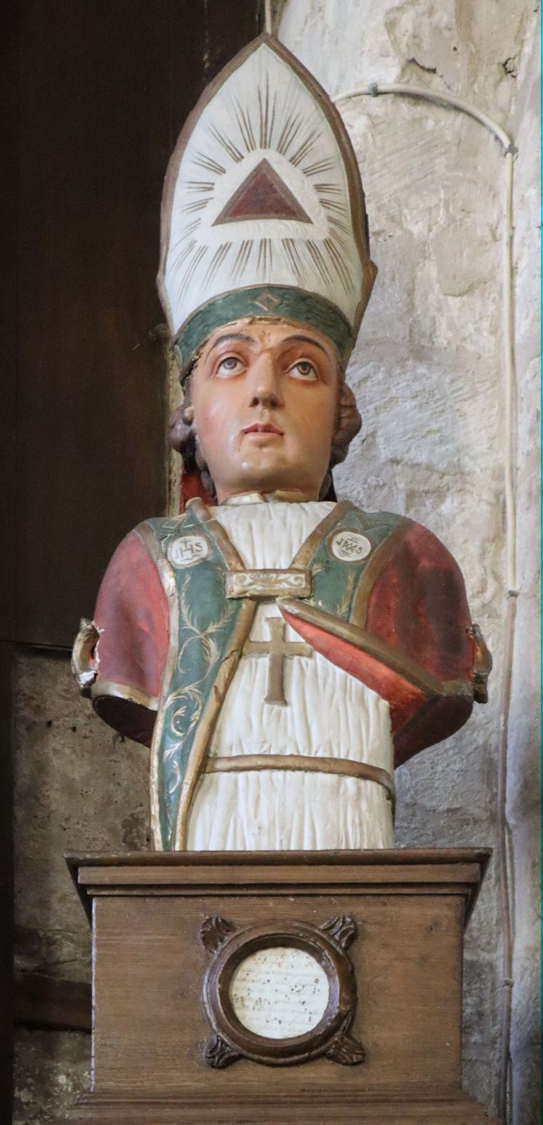 Reliquiar in der Pfarrkirche in Haspres bei Valenciennes in Frankreich