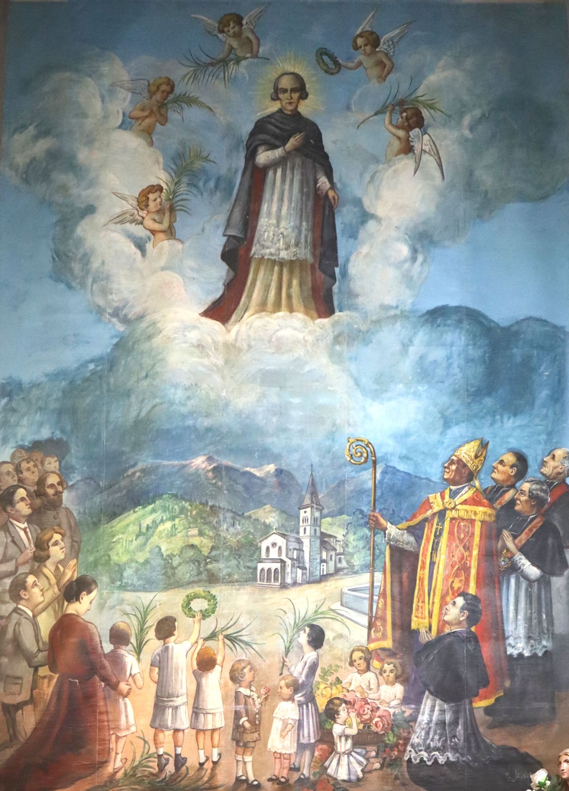 Marius Jognarelli: Fresko, 1927, in der Kirche in Ax-les-Thermes