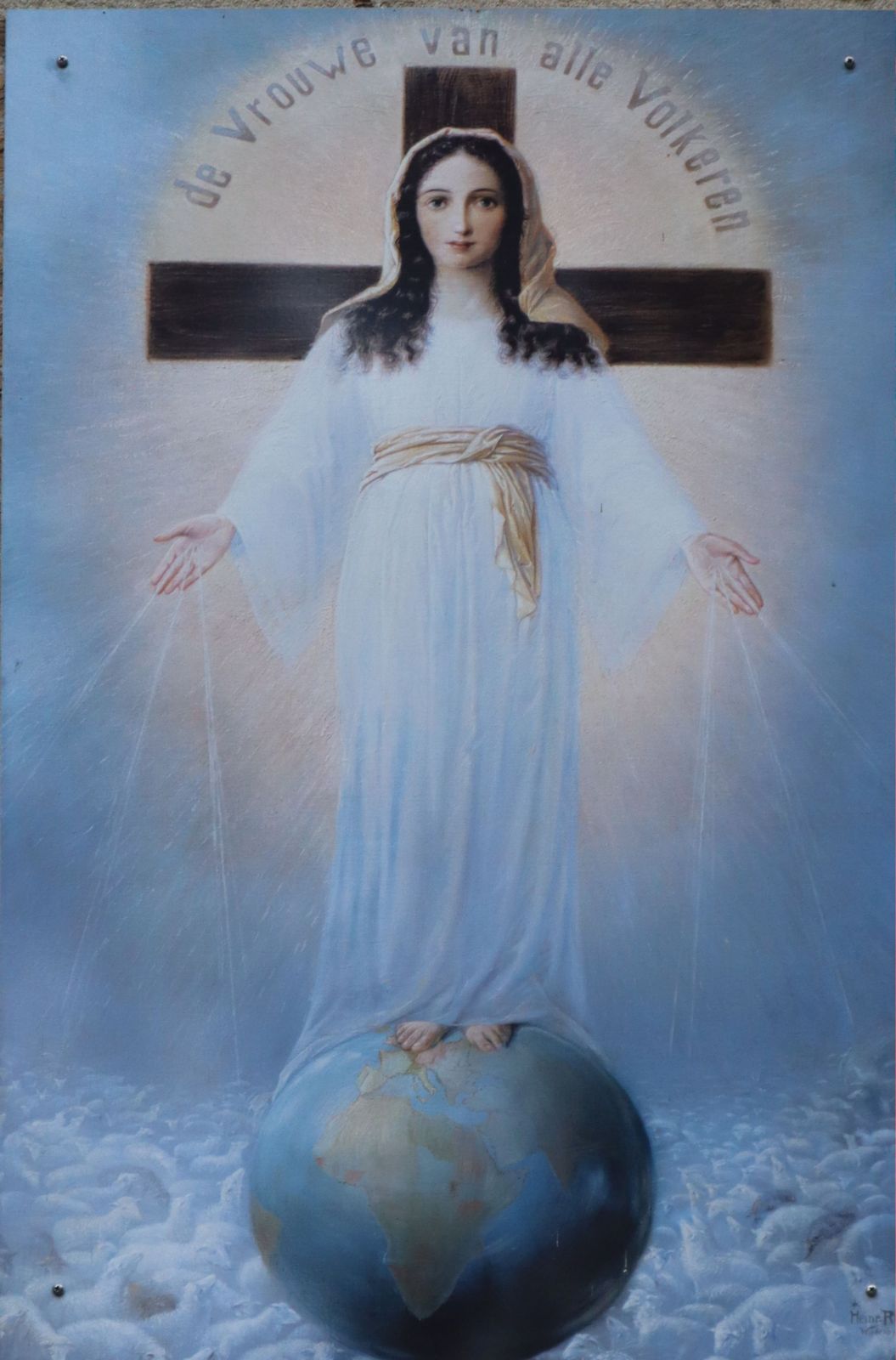 Bild an der Kapelle &bdquo;Frau aller Völker&brdquo;