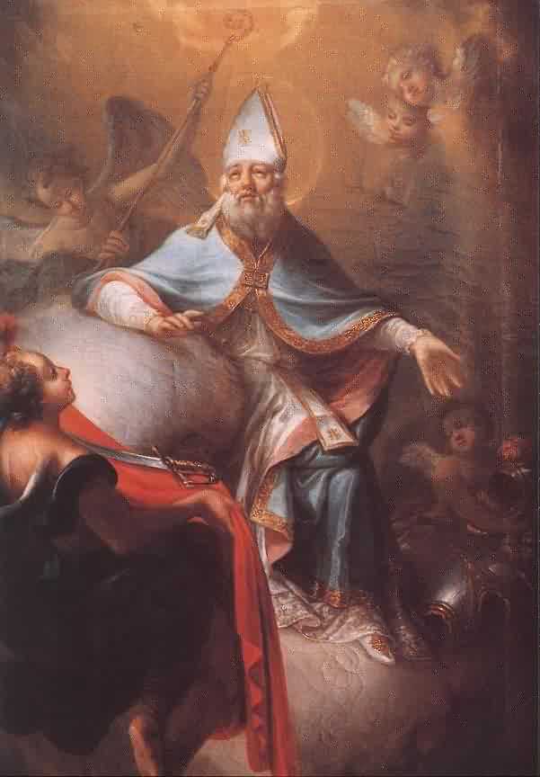 István Dorfmeister (1729 - 1797): der glorifizierte Martin, in der Kathedrale in Szombathely