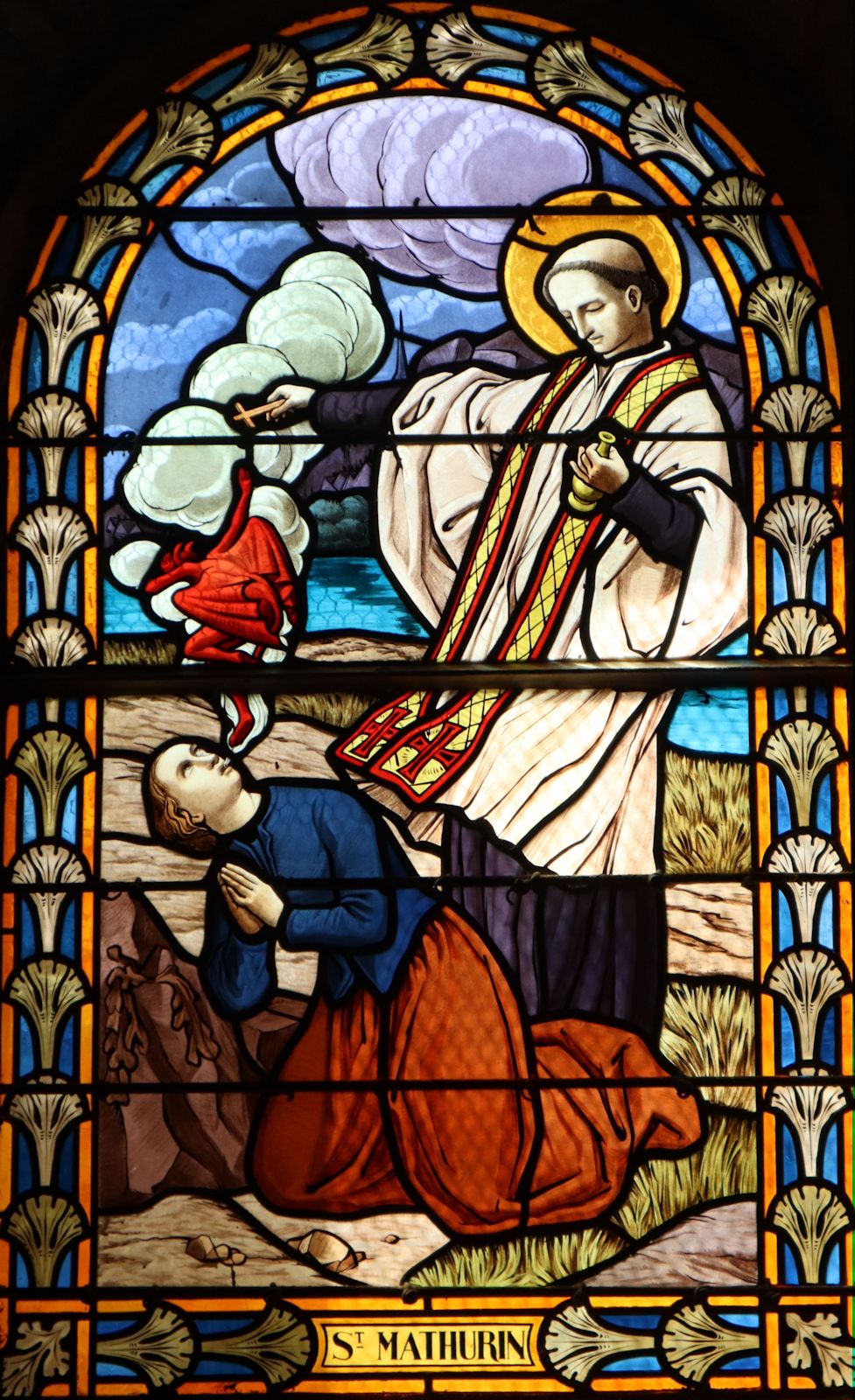 Glasfenster in der Pfarrkirche in Lézardrieux bei Saint-Brieuc