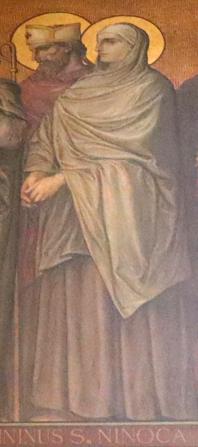 Alphonse Le Hénaff: Die Heiligen der Bretagne (Ausschnitt), Fresko, um 1874, in der Kathedrale in Dol-de-Bretagne