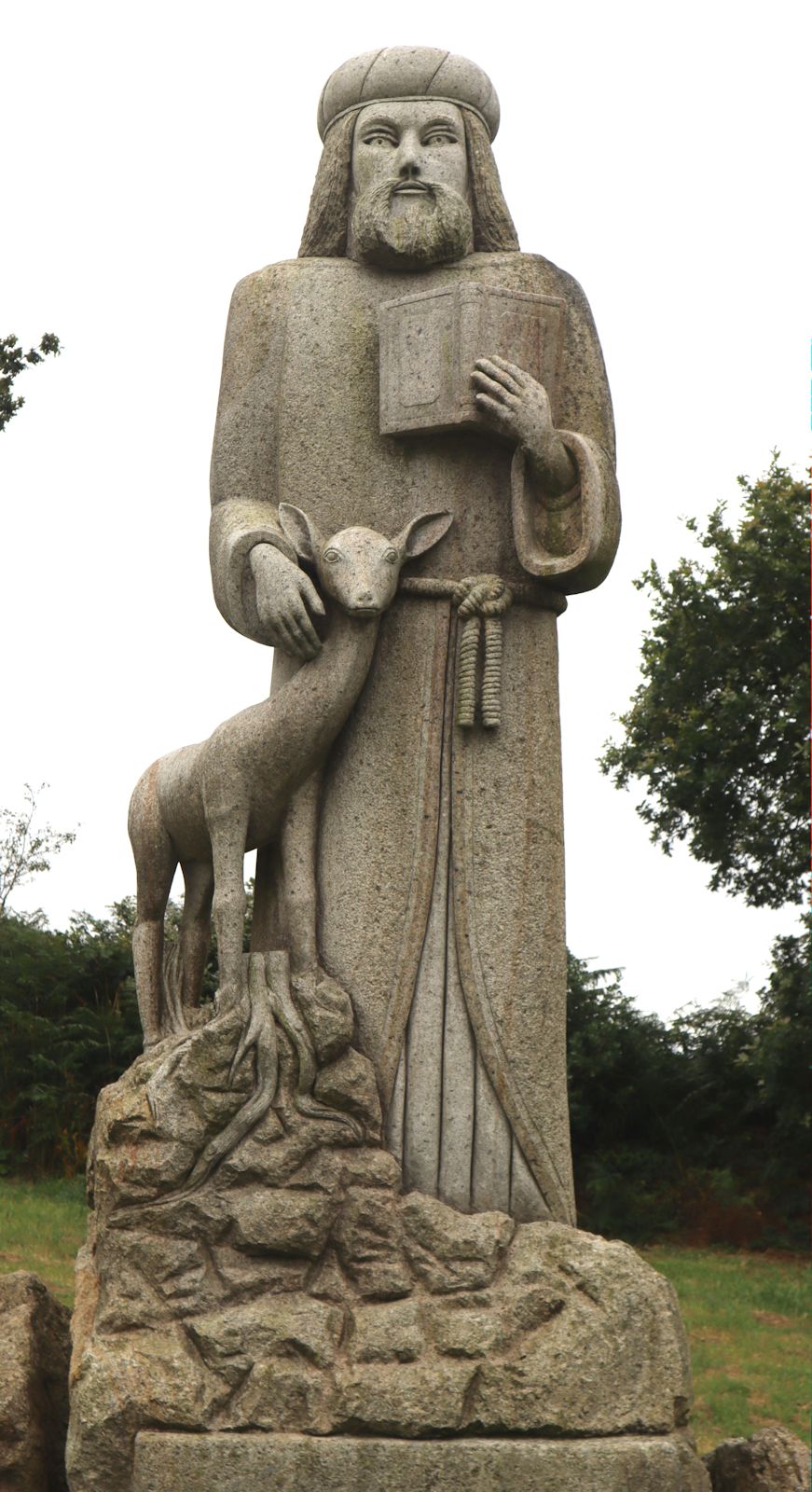 Patrice Le Guen, Bruno Guyader: Statue, 2016, im &bdquo;Vallée des Saints&rdquo; nahe Carnoët bei Saint-Brieuc