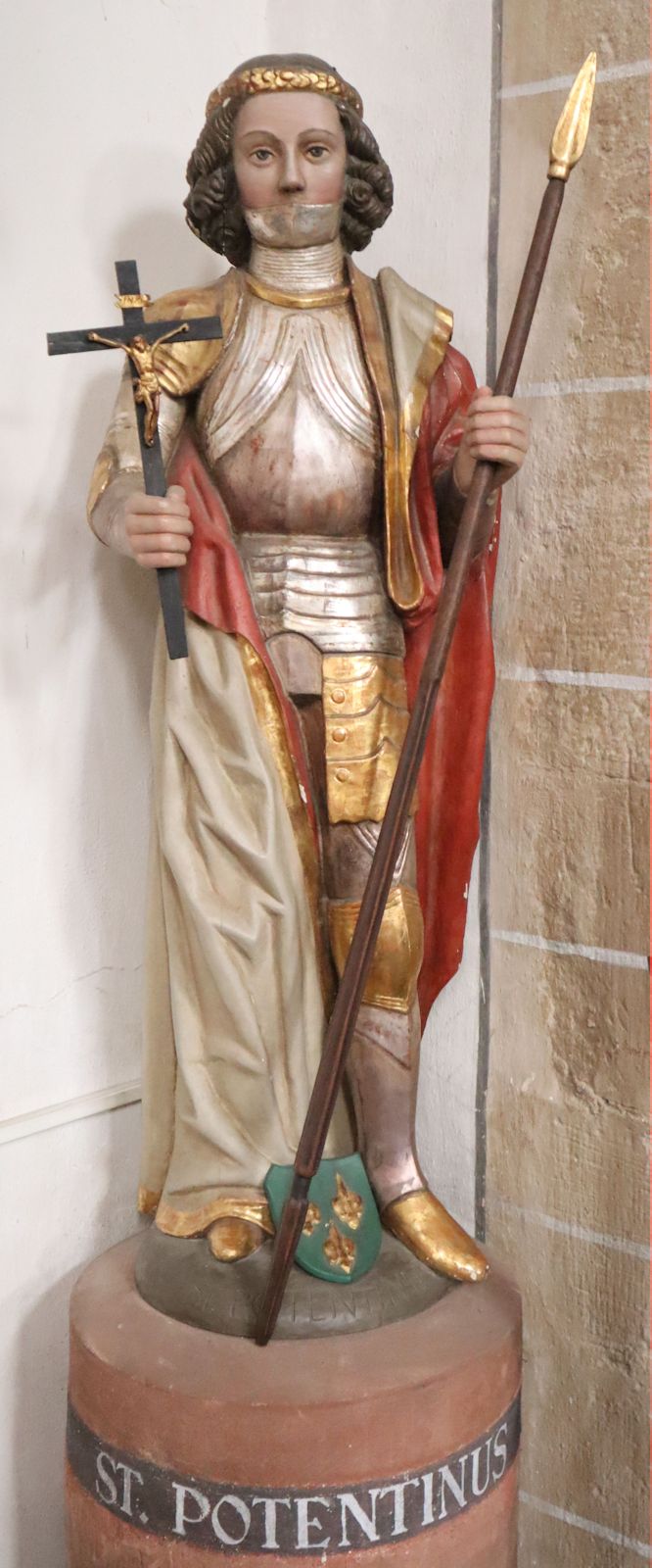 Statue in der Kirche St. Castor in Karden, Kopie der Statue von Tilmann von Koblenz, 1480, in der Kirche des Klosters Steinfeld