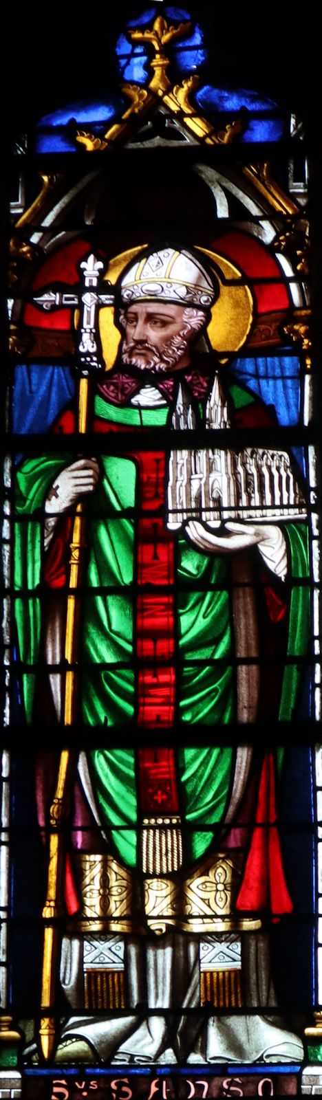 René Échappé: Glasfenster, 1859, in der Kathedrale in Dol-de-Bretagne