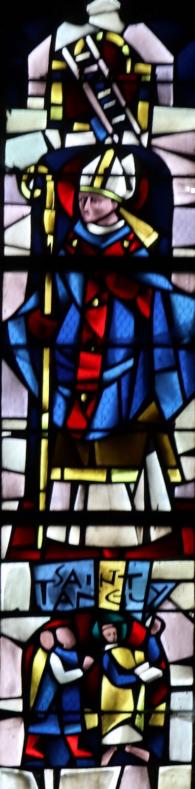 Émile Hirsch: Glasfenster, 1869, in der Stiftskirche Notre-Dame in Le Folgoët bei Quimper