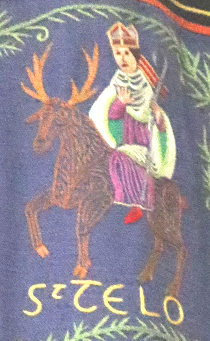 Wallfahrtsbanner (Ausschnitt), in der Kirche in Locronan  bei Quimper