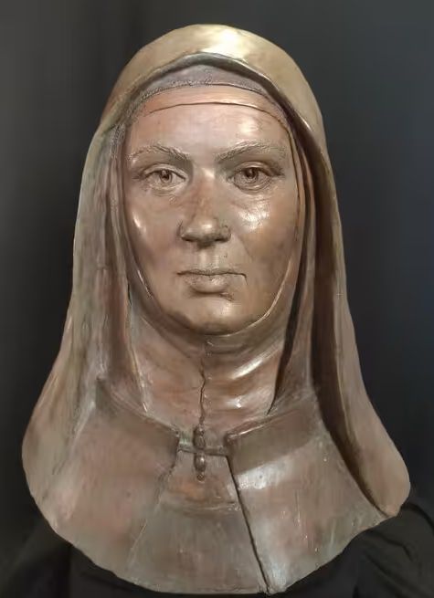 Rekonstruktion des Kopfes von Theresa im Alter von etwa 50 Jahren, 2025 durchgeführt von Professoren Jennifer Mann am Victorian Institute of Forensic Medicine der Monash University in Australien