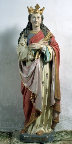 Statue, 19. Jahrhundert, in der Triphina geweihten Kapelle in Pontivy bei Vannes
