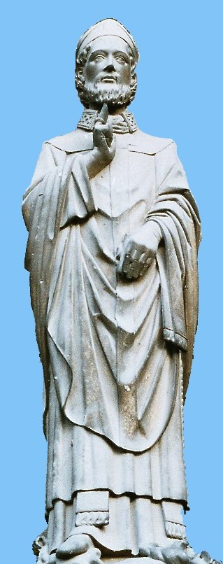 Statue an der Kathedrale in Bourges