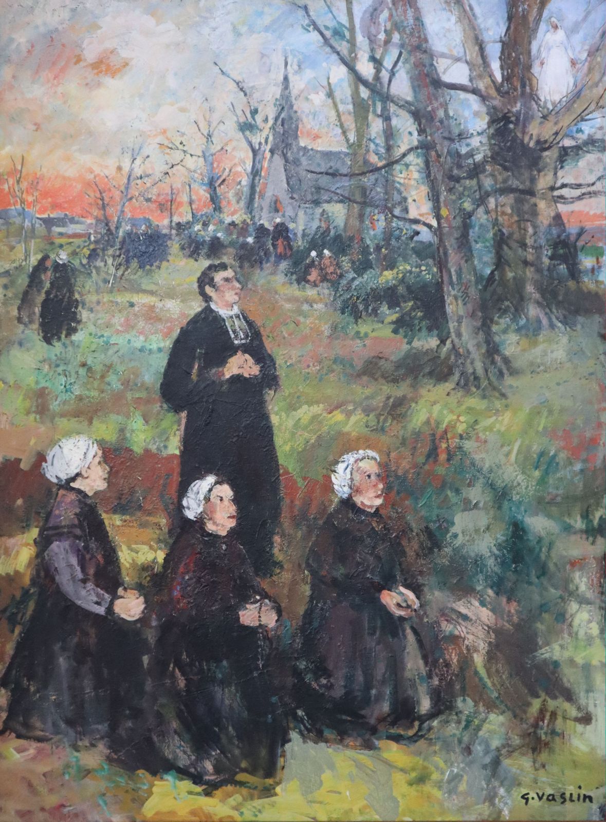 G. Vaslin: Vikar Joseph Moreau und Marie Quesson, Marie Brevet sowie Marie-Jeanne Rorteau, die Märtyrer aus Saint-Laurent-de-la-Plaine, in der Pfarrkirche in Saint-Laurent-de-la-Plaine