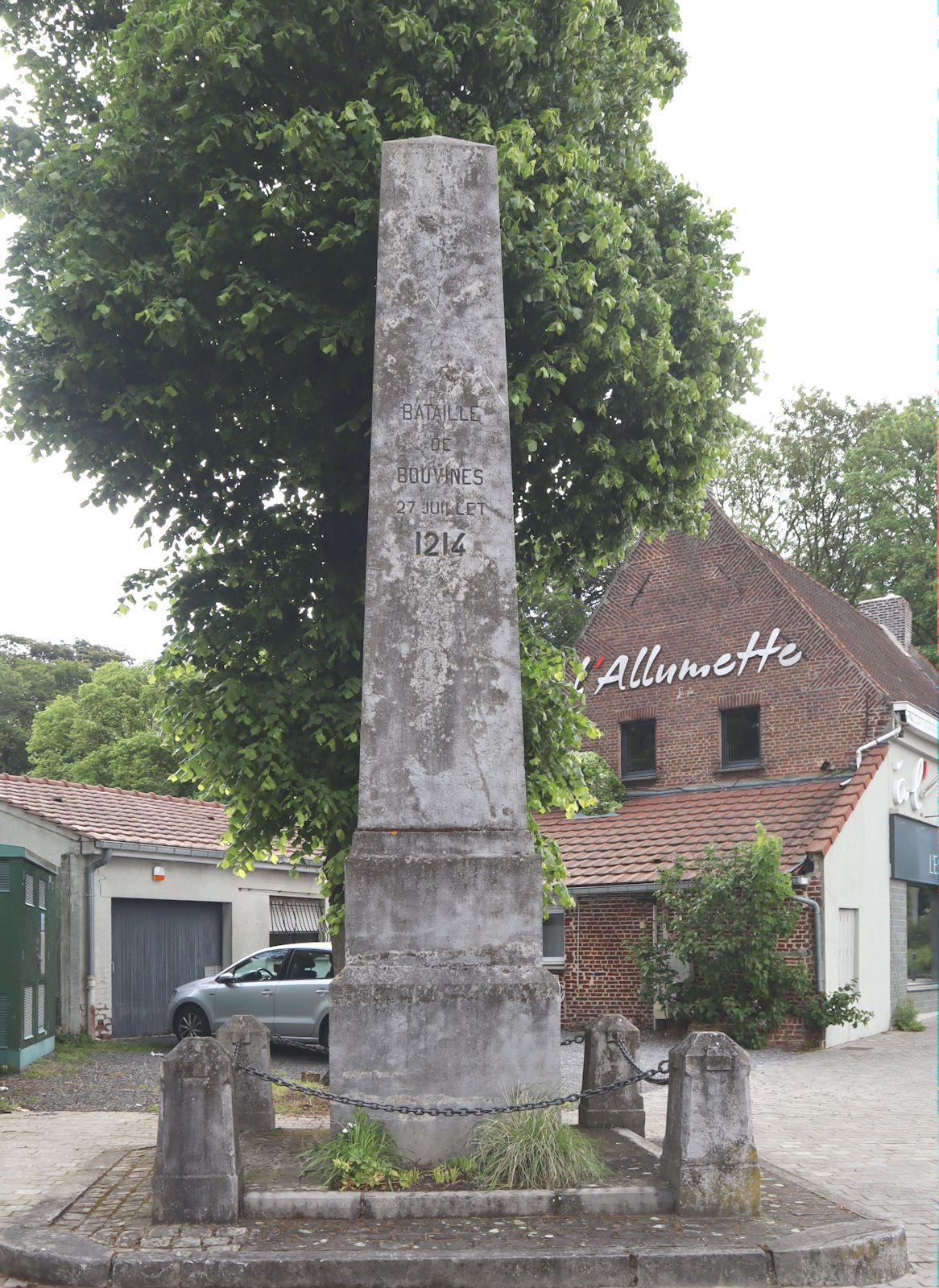 Denkmal zur Schlacht von 1214 in Bouvines